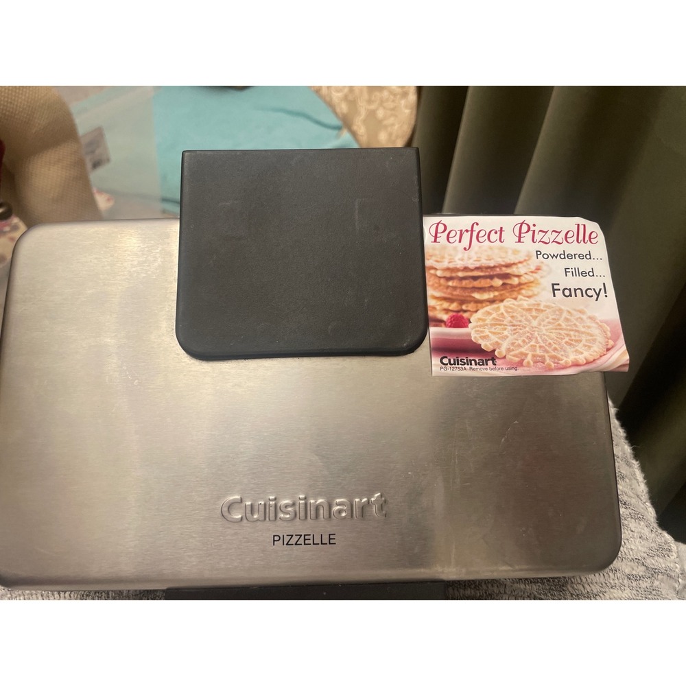 Cuisinart Pizzelle WM-PZ2 Brushed Stainless Steel 1000W 5 Browning Levels TESTED